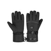Gants chauffants noirs avec doigts libres et chauffage USB intégré pour moto vélo et ski